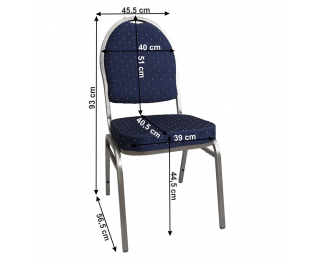 Konferenčná stolička Jeff 3 New - modrá / sivá
