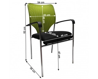 Konferenčná stolička Umut - zelená / čierna