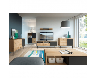 Konferenčný stolík Forso FL102 - dub artisan / čierna