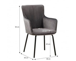 Kreslo Vetar - sivá / čierna