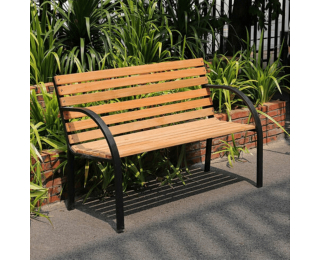 Záhradná lavička Lacea - čierna / prírodná