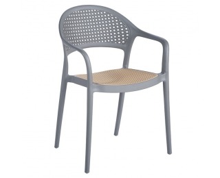 Záhradná stolička Ladis - sivá / béžová Záhradná stolička Ladis - sivá / béžová