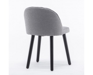 Jedálenská stolička Lalima - čiernobiely vzor / čierna