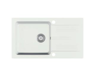 Granitový kuchynský drez Laneo 78x44 cm - biela Granitový kuchynský drez Laneo 78x44 cm - biela