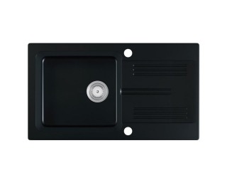 Granitový kuchynský drez Laneo 78x44 cm - čierna Granitový kuchynský drez Laneo 78x44 cm - čierna