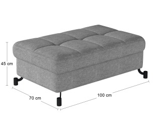 Taburetka Lante - svetlosivá