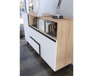 Komoda Lars LAR-02 - sonoma svetlá / biela