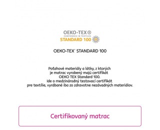 Penový matrac Layer 19 cm 90x200 cm - biela