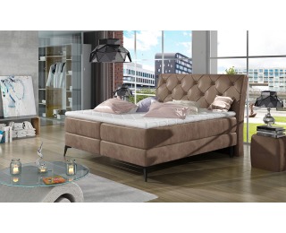 Čalúnená manželská posteľ s úložným priestorom Lazio 180 - hnedá Čalúnená manželská posteľ s úložným priestorom Lazio 180 - hnedá