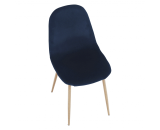 Jedálenská stolička Lega - modrá (Velvet) / buk