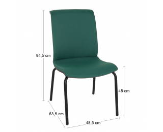 Konferenčná stolička Libon 4L BT - tmavozelená / čierna