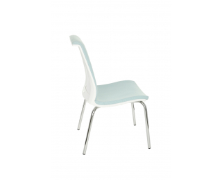 Konferenčná stolička Libon 4L WT - mentolová / biela / chróm