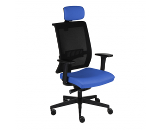 Kancelárska stolička s podrúčkami Libon BS HD - modrá / čierna