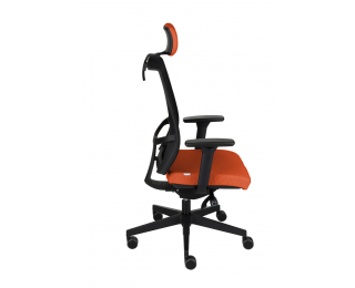 Kancelárska stolička s podrúčkami Libon BS HD - oranžová / čierna