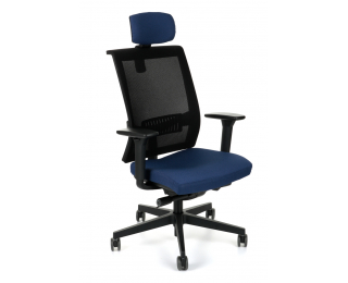 Kancelárska stolička s podrúčkami Libon BS HD - tmavomodrá / čierna