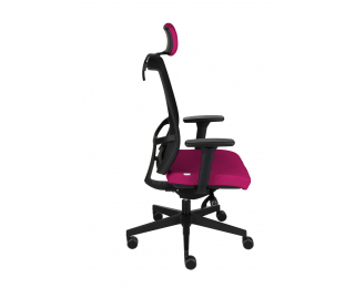 Kancelárska stolička s podrúčkami Libon BS HD - tmavoružová / čierna