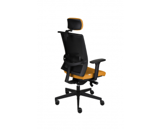 Kancelárska stolička s podrúčkami Libon BS HD - žltá / čierna