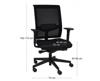 Kancelárska stolička s podrúčkami Libon BS - čierna
