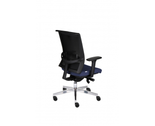 Kancelárska stolička s podrúčkami Libon BS - tmavomodrá / čierna / chróm