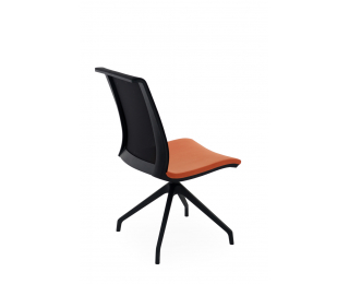 Konferenčná stolička Libon Cross BS - oranžová / čierna