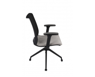 Konferenčná stolička s podrúčkami Libon Cross Roll BS R1 - tmavosivá / čierna