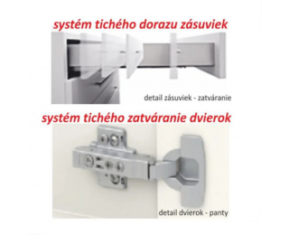 Horná kuchynská skrinka Line White G60 U - biely vysoký lesk / dub sonoma Horná kuchynská skrinka Line White G60 U - biely vysoký lesk / dub sonoma