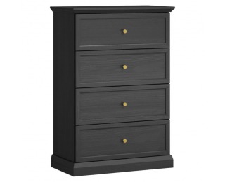 Zásuvková komoda Locca K4S - čierny grafit