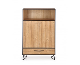 Dvojdverová komoda so zásuvkou Lockheed KM3 - dub grandson / čierna Dvojdverová komoda so zásuvkou Lockheed KM3 - dub grandson / čierna