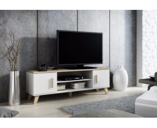 TV stolík Lotta 160 2D2K - biela / dub sonoma