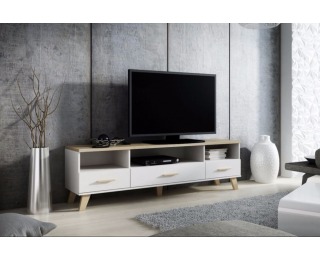 TV stolík Lotta 180 3S3K - biela / dub sonoma