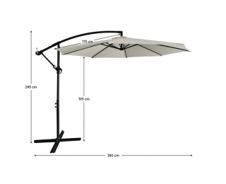 Záhradný slnečník Lukan - béžová