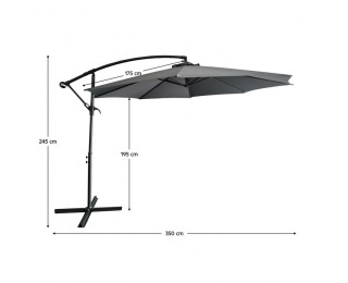 Záhradný slnečník Lukan - sivá