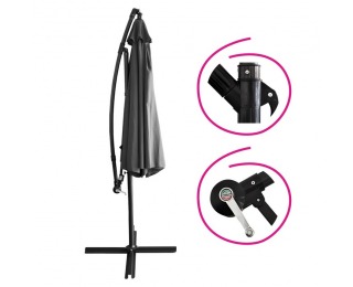 Záhradný slnečník Lukan - sivá