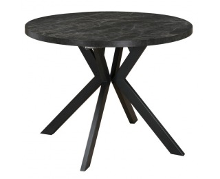 Rozkladací jedálenský stôl Lukos 100-250/75,5 cm - tmavý betón / čierna