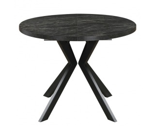 Rozkladací jedálenský stôl Lukos 100-250/75,5 cm - tmavý betón / čierna