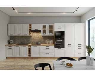 Dolná kuchynská skrinka s výsuvným košom Lula D30 Cargo - biela / dub artisan