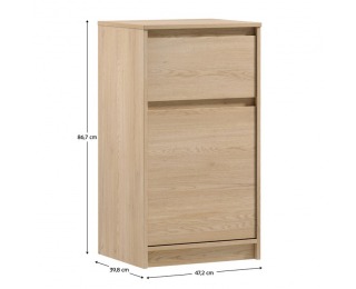 Jednodverová komoda so zásuvkou Manol K1D1S - cremona