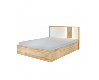 Manželská posteľ s osvetlením Vodena 160 - dub wotan / biela