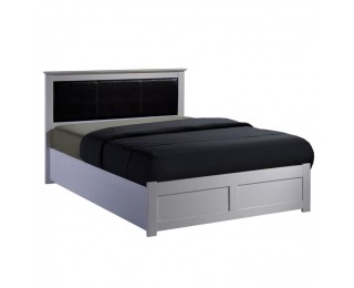 Manželská posteľ s roštom a úložným priestorom Moet 160 - biela / čierna