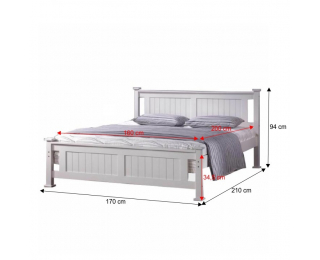 Manželská posteľ s roštom Lucas New 160x200 cm - biela