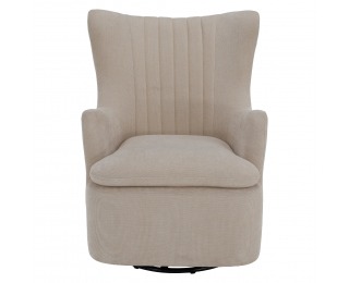 Relaxačné otočné kreslo Maren - sivobéžová
