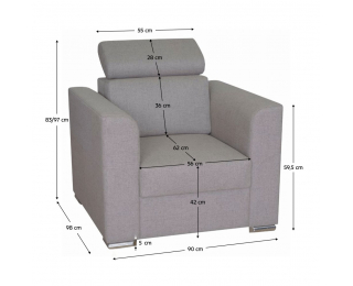 Kreslo Marieta - béžová