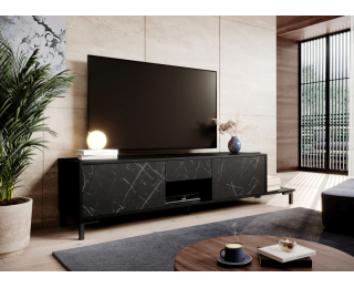 TV stolík Marmo 2D1S1K - čierna