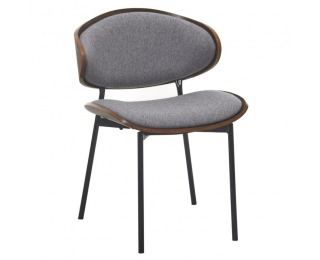 Jedálenská stolička Marsia - sivá / orech / čierna