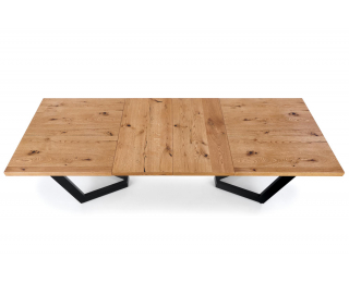 Rozkladací jedálenský stôl Massive - dub svetlý / čierna