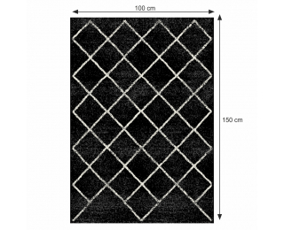 Koberec Mates Typ 1 100x150 cm - čierna / vzor