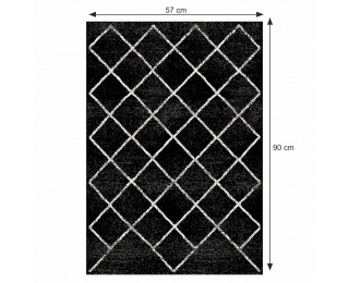 Koberec Mates Typ 1 57x90 cm - čierna / vzor