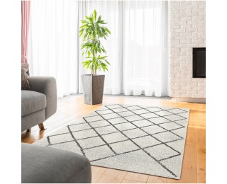 Koberec Mates Typ 2 67x120 cm - béžová / vzor