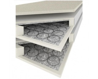 Čalúnená manželská posteľ s matracmi Milano 180 - grafit (comfort)