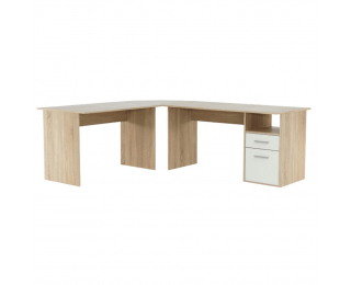 Rohový PC stolík Maurus MA11 New - dub sonoma / biela